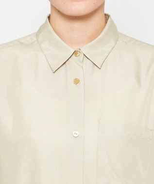 uncrave フィブリルシャンブレー ミドルシャツ ライトベージュ