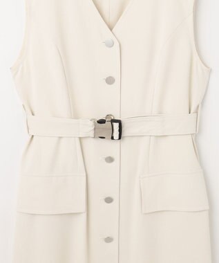 GRACE CONTINENTAL ベルト付ジャンパースカート キナリ