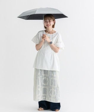 AMERICAN HOLIC 【AH×Wpc.】ポーチ付き折りたたみ傘 Silver