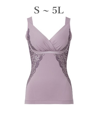 BRADELIS New York 【BRADELIS NewYork peace】綿混キャッチャーカップレースブラキャミ24 ノンワイヤー 補正 下着 ボディスーツ カップ付き ブラトップ