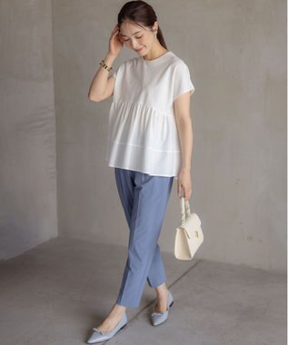 組曲 S ツイルジャージーティアード カットソー ホワイト系