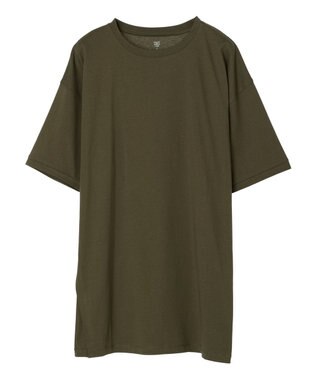 Green Parks 汗じみ防止クルーネックスリットチュニック Green