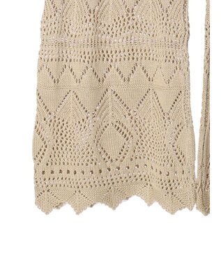 AMERICAN HOLIC 透かし編みニットパンツ Beige