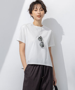 23区 【洗える】ハイエンド クルーネック Tシャツ ホワイト系