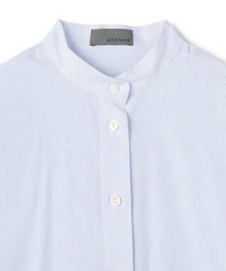 uncrave コットンクロスストライプ シャツワンピース サックスストライプ