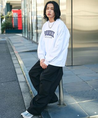 WEGO 【２点SET】アクセ付きグラフィックプリントT（LS） ホワイト