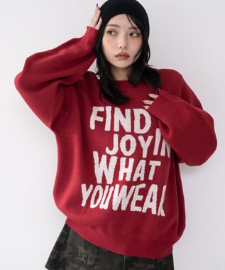 WEGO グラフィックニットプルオーバー