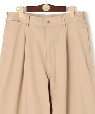 J.PRESS MEN ギザツイルワンタックワイドパンツ ベージュ系