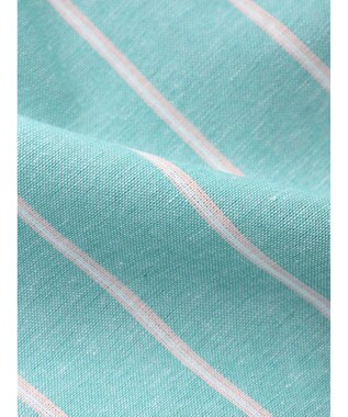 Green Parks 綿麻混オーバーサイズシャツチュニック Stripe Green