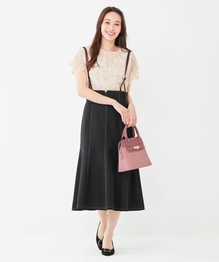 ANY SIS 【洗える】シフォンプリント ブラウス アイボリー