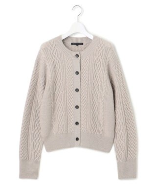 23区 S 【洗える】カシミヤブレンド ケーブルニットカーディガン ベージュ系