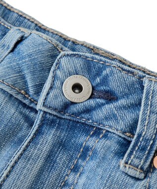 earth music&ecology セルフカットフレアデニムパンツ Light Indigo