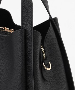 LA BAGAGERIE ソフトシュリンク2WAYハンドバッグ small ブラック