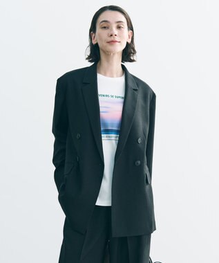 UNFILO TENNEN TOUCH ダブルブレスト ジャケット ブラック