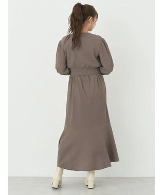 earth music&ecology ＳＥＴ２点カシュクールプルオーバー＋ワンピース Mocha