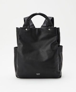 russet ＜約10リットル/690g＞2ハンドルレザーリュックサック(SF-259) Black