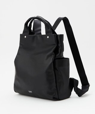 russet ＜約10リットル/690g＞2ハンドルレザーリュックサック(SF-259) Black