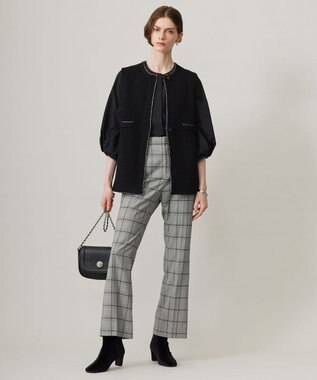 ICB T/Rグレンチェック　セミフレアパンツ グレンチェック系