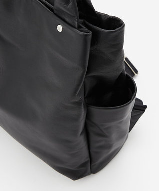 russet ＜約10リットル/690g＞2ハンドルレザーリュックサック(SF-259) Black