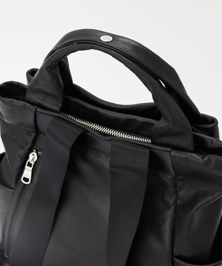 russet ＜約10リットル/690g＞2ハンドルレザーリュックサック(SF-259) Black