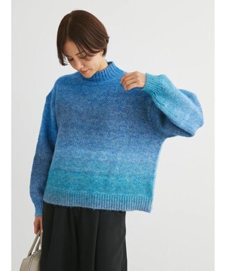 Green Parks グラデーションニットプルオーバー Blue