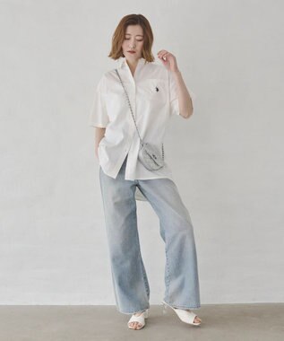 WEGO USPOLOハーフスリーブシャツ ホワイト