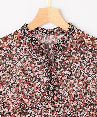 組曲 【先行予約】インプレッションフラワープリント フレアワンピース ピンクフラワー系