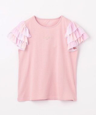 ANY KIDS 接触冷感 レインボーチュール Tシャツ ピンク