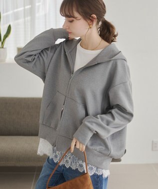 WEGO 【ANGIE VINTAGE】裾レースドッキングロンT ホワイト