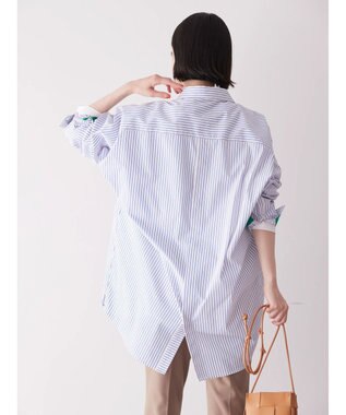 AMERICAN HOLIC イージーケアバックオープンシャツチュニック Blue