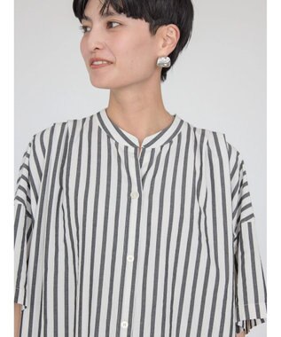 AMERICAN HOLIC イージーケア＋接触冷感丈違い強撚ワッシャーワンピース Stripe Black