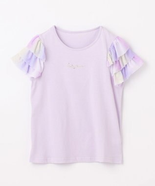 ANY KIDS 接触冷感 レインボーチュール Tシャツ ラベンダー