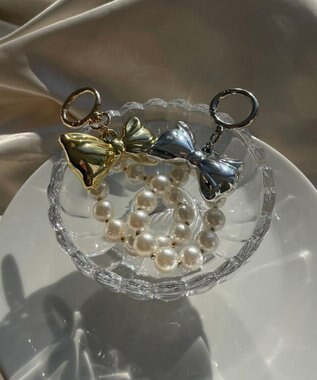 WEGO リボンフープキーホルダー ゴールド