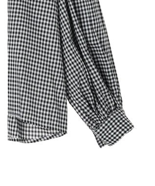 AMERICAN HOLIC ＵＶカット／接触冷感ギャザースリーブブラウス　 Gingham Check