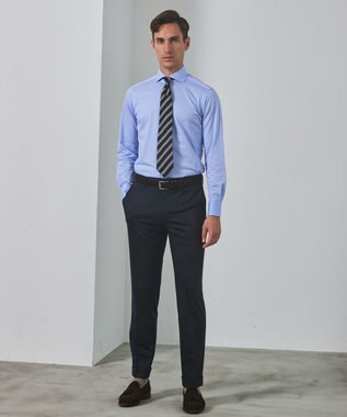 GOTAIRIKU  GOTAIRIKU別注【日本製】シルク ネクタイ_レジメンタル柄 ネイビー×ブラウン