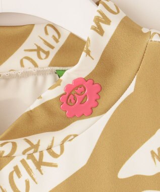 PW CIRCULUS 【UVカット / 吸水速乾 / 伸縮性抜群】【WOMEN】ゼブラ柄モック T ゴルフウェア レディース ベージュ系5