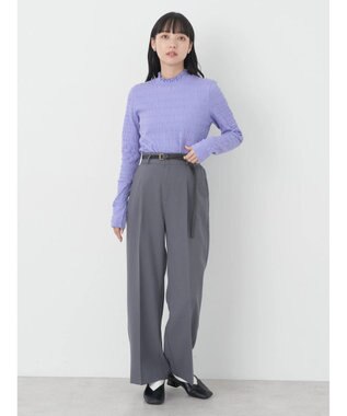 earth music&ecology シャーリングハイネックプルオーバー Lavender