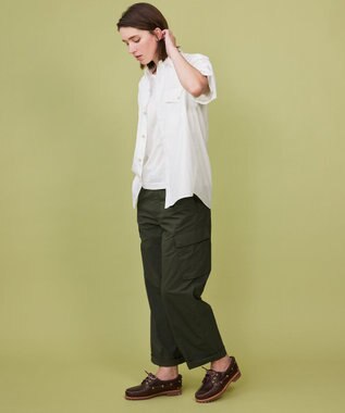 JOSEPH ABBOUD MOUNTAIN 【テーム・ヤルヴィモチーフ】バックデザイン 半袖シャツ ホワイト系