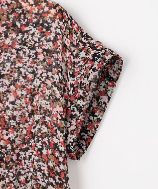 組曲 【先行予約】インプレッションフラワープリント フレアワンピース ピンクフラワー系