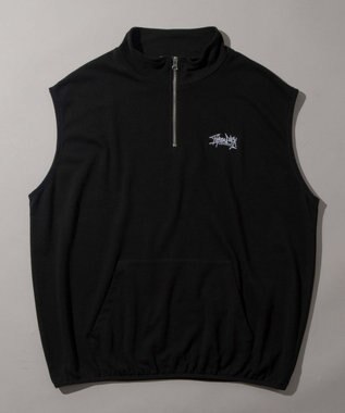 WEGO 【ユニセックス着用ITEM】ノースリハーフジッププルオーバー ブラック