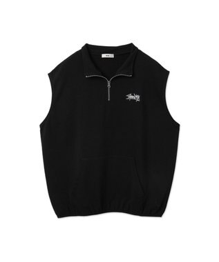 WEGO 【ユニセックス着用ITEM】ノースリハーフジッププルオーバー ブラック