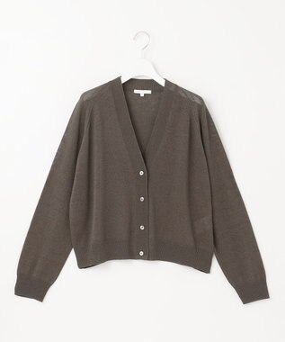 自由区 S 【カタログ掲載・洗える】ペーパーブレンドショート カーディガン スレート