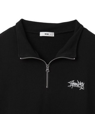 WEGO 【ユニセックス着用ITEM】ノースリハーフジッププルオーバー ブラック