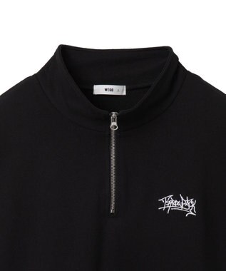WEGO 【ユニセックス着用ITEM】ノースリハーフジッププルオーバー ブラック