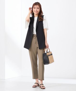 ANY SIS 【洗える】テーラード ジレ ブラック