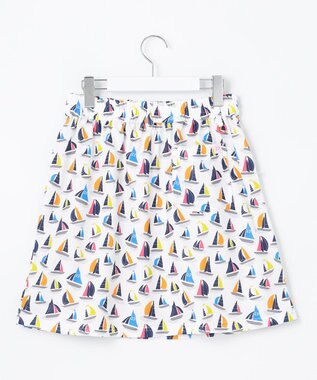 23区GOLF 【WOMEN】【吸水速乾・UVケア】マルチヨットプリント スカート ホワイト系5