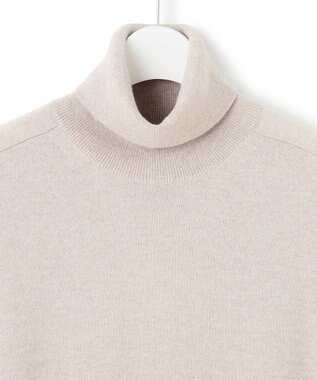 23区 S 【洗える】カシミヤブレンド タートルネック ニットワンピース ベージュ系