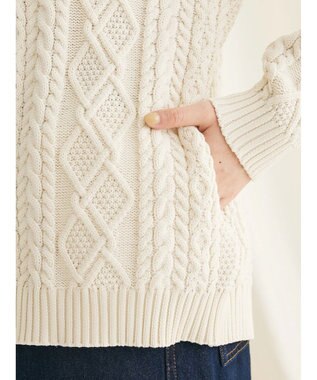 CRAFT STANDARD BOUTIQUE リサイクルポリエステルケーブルカーディガン Ivory