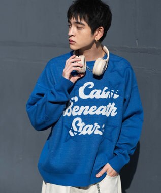 WEGO 【ユニセックス着用ITEM】パイルジャガードプルオーバー ブルー