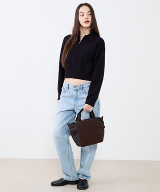 LeSportsac SHERPA SMALL OPEN TOTE/ダークチョコレートシェルパ ダークチョコレートシェルパ